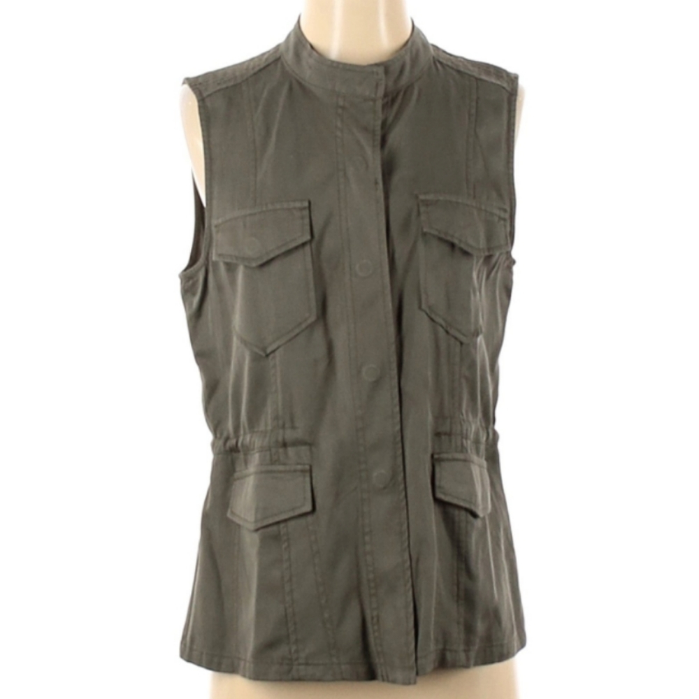 Laju Boho Festival Utility Safari Women Military Army Green Vest